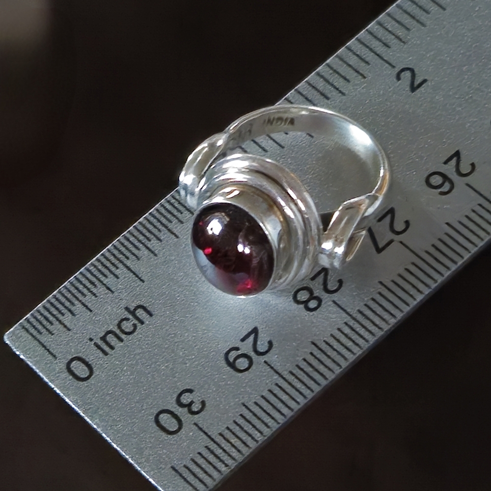 Nicky Butler 925 Sterling Silver Mozambique Garnet Designer Ring Size 6 Vintage - Picture 5 of 15